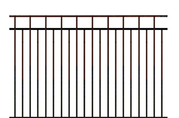 FOF-Designfence 1450mm H x 2400mm W FLAT TOP Aluminium POOL Fencing