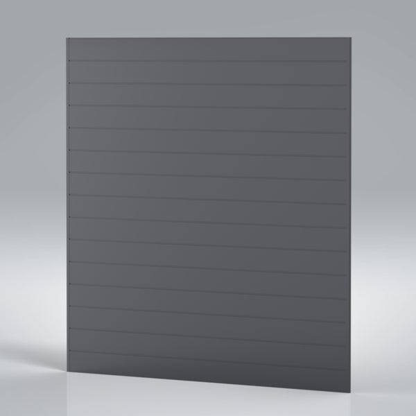 PU Reinforced Privacy Fence Panel Security Wall Horizon Black H1.9xW1.8m