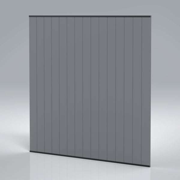 PU Privacy Fence Panel Security Wall Aluminum Fencing Grey H1.8xW1.9m