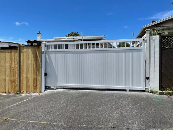 SLTG SOLID Sliding Aluminium Gate WHITE